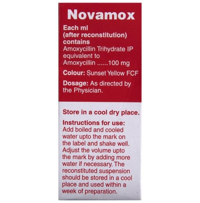 Novamox Paediatric Drops    Amoxycillin 100mg