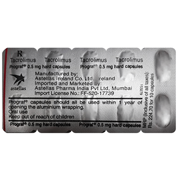 Prograf 0.5mg Capsule    Tacrolimus 0.5mg