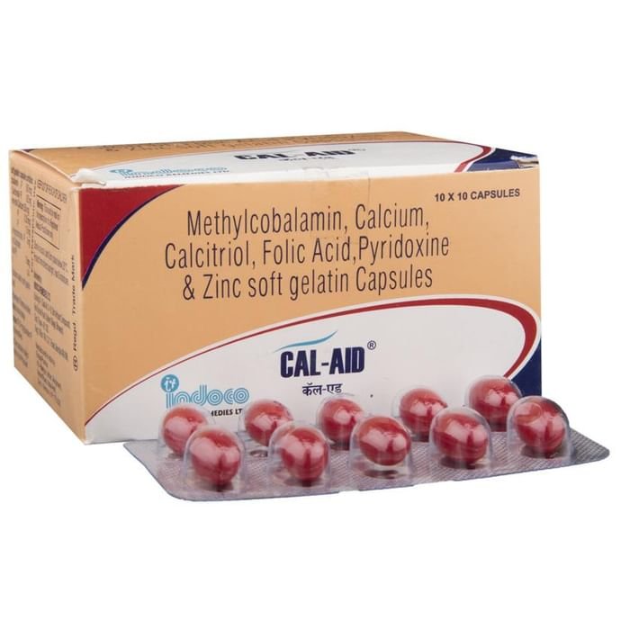 Cal-Aid Soft Gelatin Capsule    Calcitriol 0.25mcg + Calcium 250mg + Folic Acid 1.5mg + Methylcobala