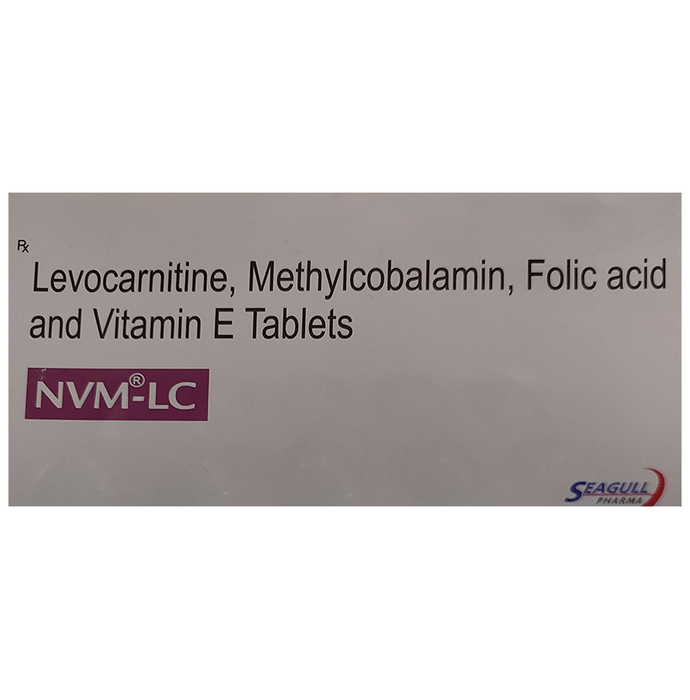 NVM-LC Tablet    Folic Acid 1.5mg + Levo-carnitine 500mg + Methylcobalamin 1500mcg + Vitamin E 200mg