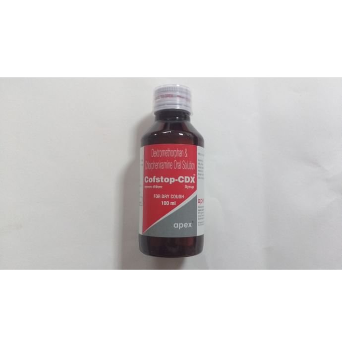 Cofstop-CDX Syrup    Chlorpheniramine Maleate 2mg + Dextromethorphan Hydrobromide 10mg