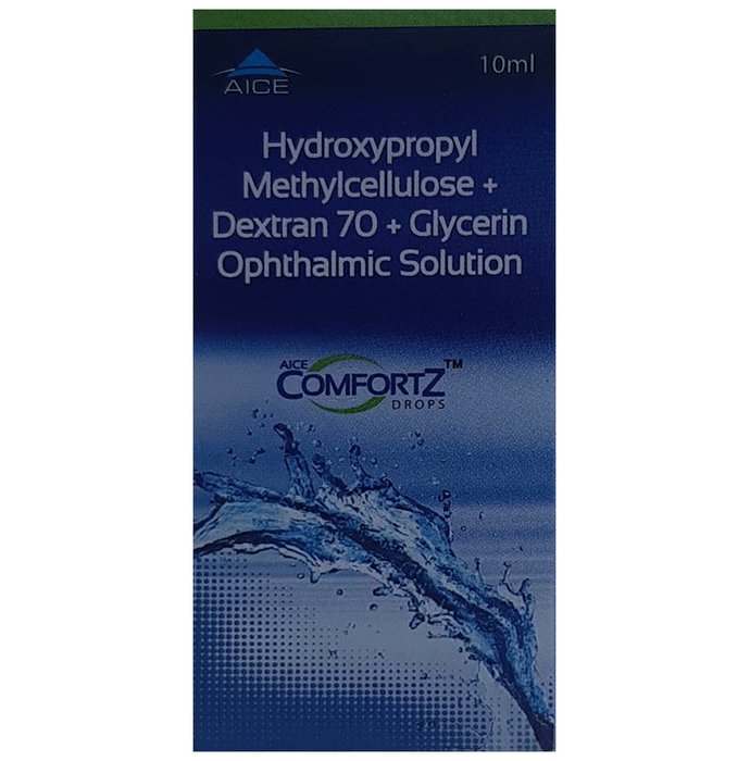 Comfortz Eye Drop    Hydroxypropylmethylcellulose 0.3% w/v + Glycerin 0.2% w/v + Dextran 70 0.1% w/v