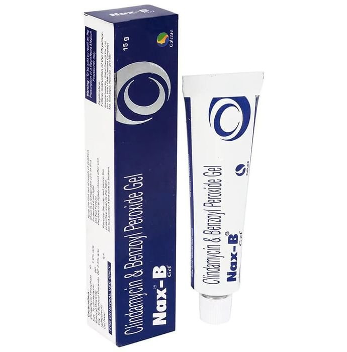 Nax B Gel    Benzoyl Peroxide 2.5% w/w + Clindamycin 1% w/w