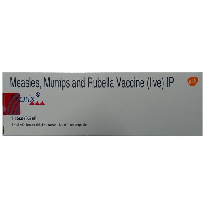 Priorix Vaccine    Measles Vaccine Live 1000ccid50 + Mumps Virus Vaccine 5000ccid50 + Rubella vaccin