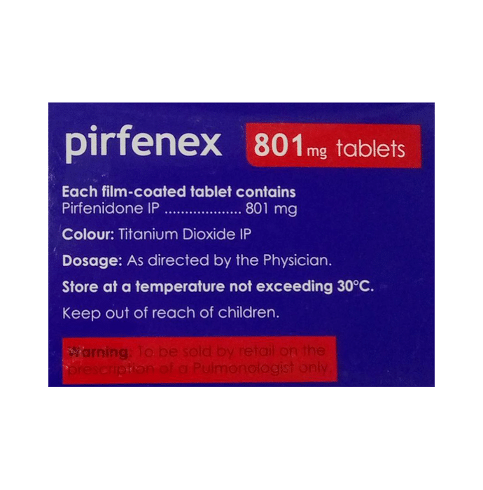 Pirfenex 801mg Tablet    Pirfenidone 801mg