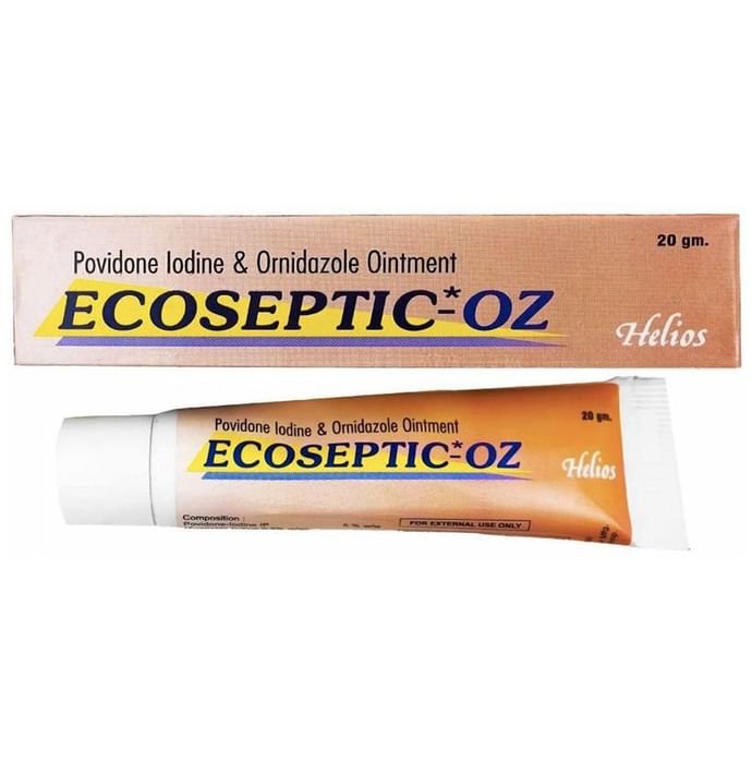 Ecoseptic OZ Ointment    Povidone Iodine 5% w/w + Ornidazole 1% w/w