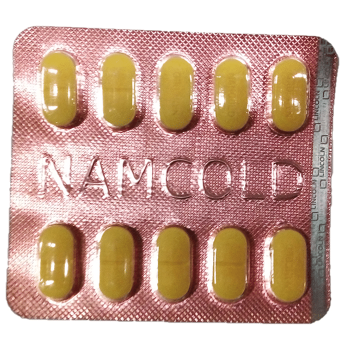 Nam Cold Tablet    Caffeine 30mg + Diphenhydramine 25mg + Paracetamol 500mg + Phenylephrine 5mg
