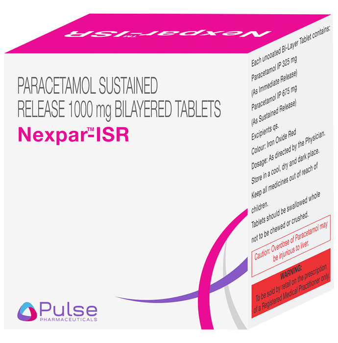 Nexpar-ISR Tablet    Paracetamol 325mg + Paracetamol 675mg