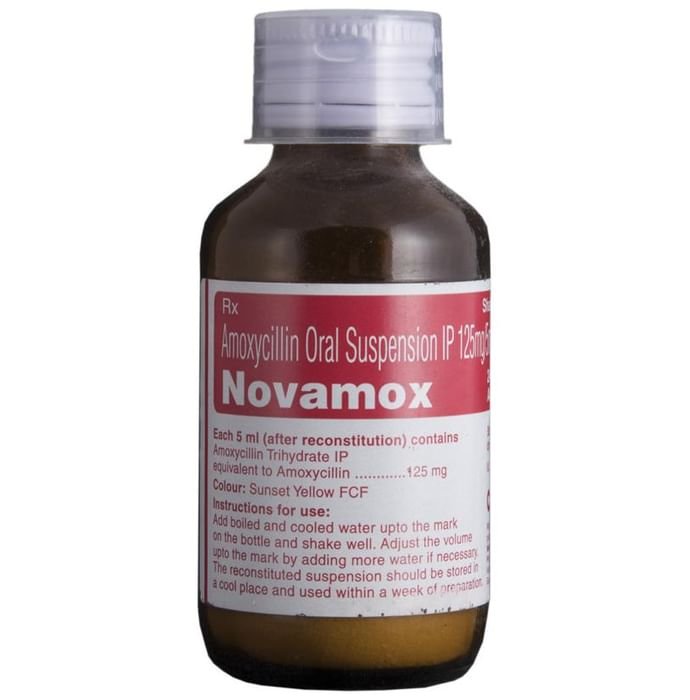 Novamox Oral Suspension    Amoxycillin 125mg