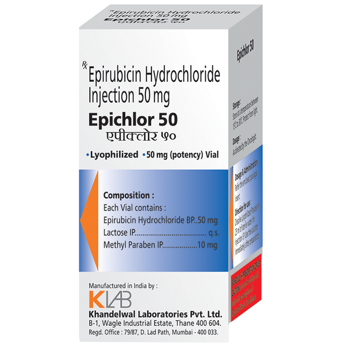 Epichlor 50 Injection    Epirubicin 50mg