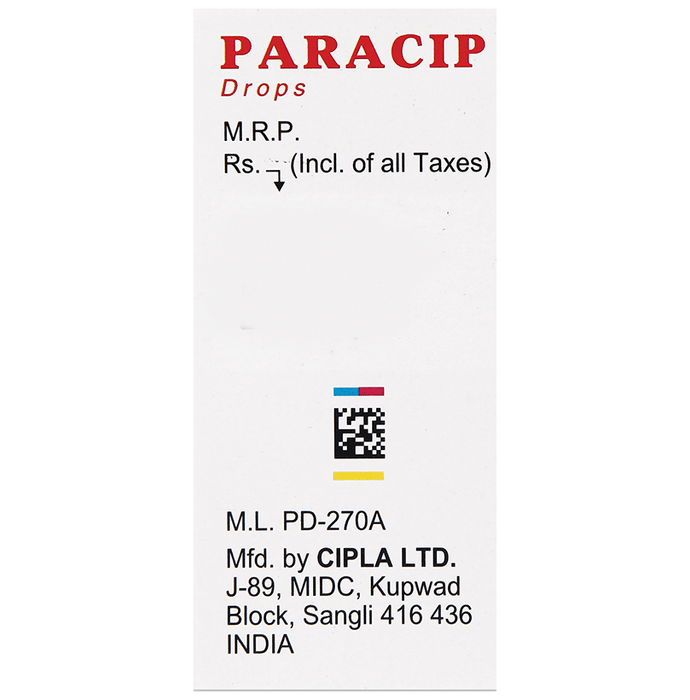 Paracip Drops    Paracetamol 150mg