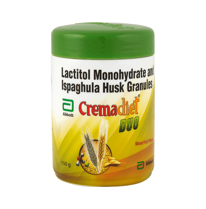 Cremadiet Duo Granules Mixed fruit flavour    Lactitol 10gm + Ispaghula 3.5gm