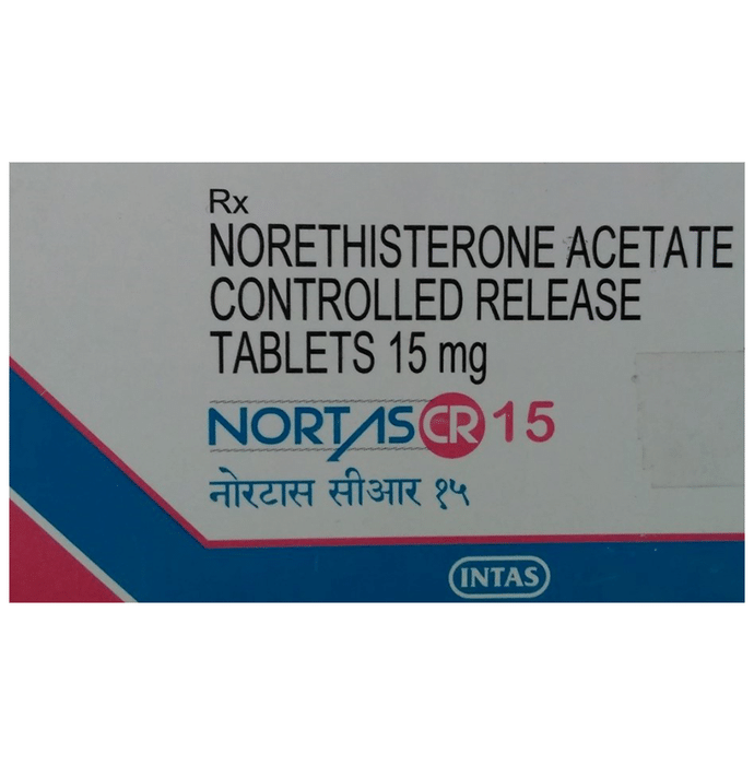 Nortas CR 15 Tablet    Norethisterone 15mg