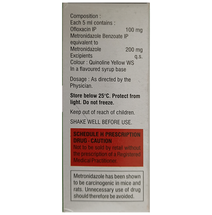 New Normet Oral Suspension    Ofloxacin 100mg/5ml + Metronidazole 200mg/5ml