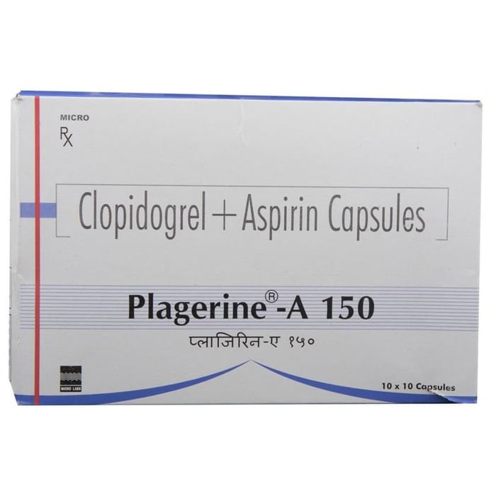 Plagerine-A 150 Capsule    Aspirin 150mg + Clopidogrel 75mg