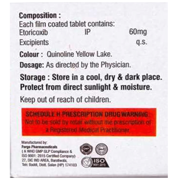 Etoversa 60 Tablet    Etoricoxib 60mg