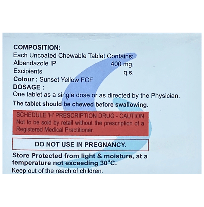 Abdaz Tablet    Albendazole 400mg