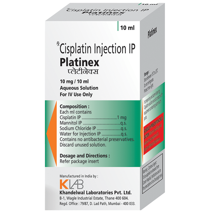 Platinex Injection    Cisplatin 10mg