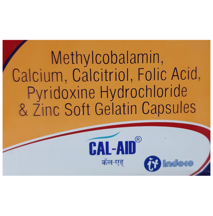 Cal-Aid Soft Gelatin Capsule    Calcitriol 0.25mcg + Calcium 250mg + Folic Acid 1.5mg + Methylcobala