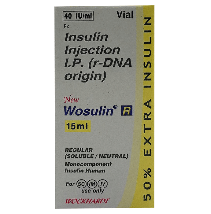 New Wosulin R Injection    Human insulin 40IU