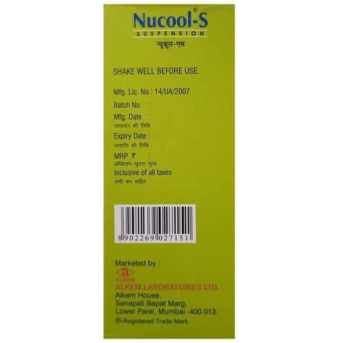 Nucool S 1000mg Suspension    Sucralfate 1000mg