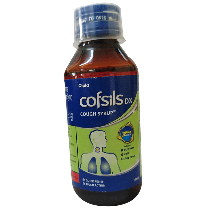 Cofsils DX Syrup    Chlorpheniramine Maleate 2mg/5ml + Dextromethorphan Hydrobromide 10mg/5ml