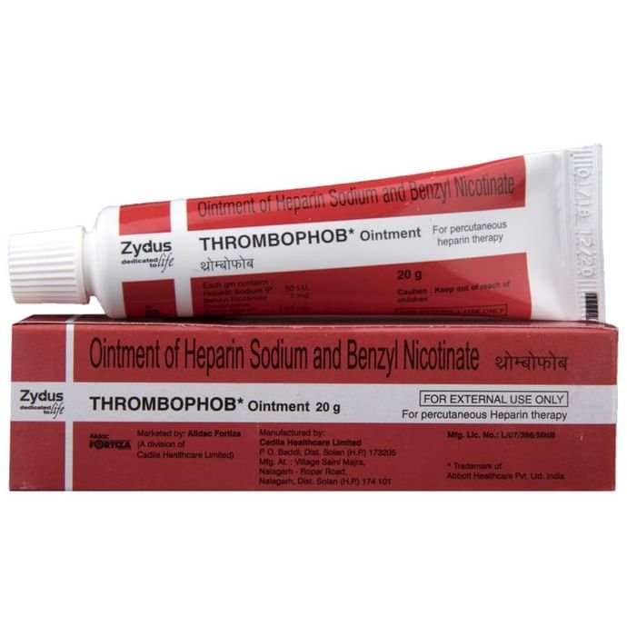 Thrombophob Ointment    Benzyl Nicotinate 2mg + Heparin 50IU