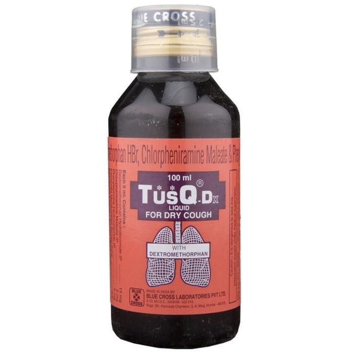 TusQ-DX Liquid    Phenylephrine 5mg/5ml + Chlorpheniramine Maleate 2mg/5ml + Dextromethorphan Hydrob