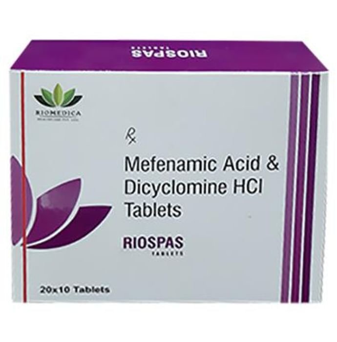 Riospas Tablet    Dicyclomine 10mg + Mefenamic Acid 250mg