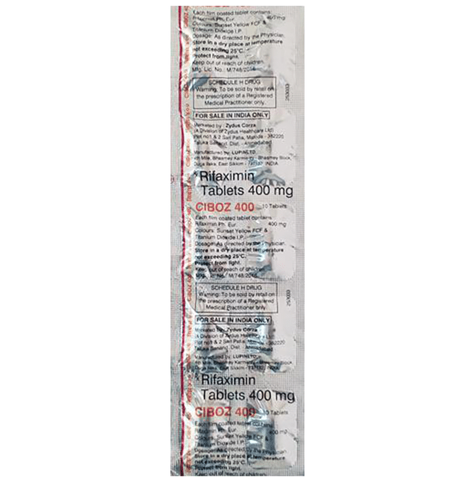 Ciboz 400 Tablet    Rifaximin 400mg