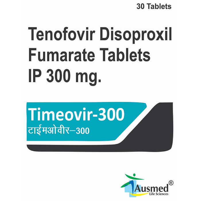 Timeovir 300 Tablet Tenofovir disoproxil fumarate 300mg