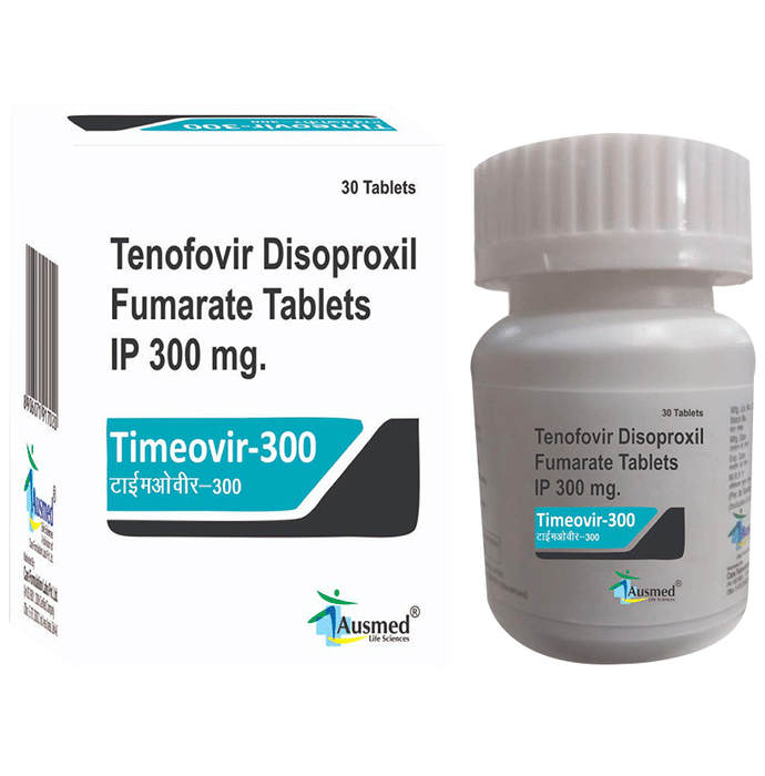 Timeovir 300 Tablet Tenofovir disoproxil fumarate 300mg