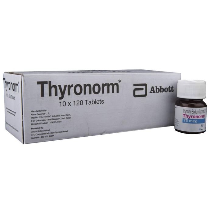 Thyronorm 75mcg Tablet    Thyroxine 75mcg