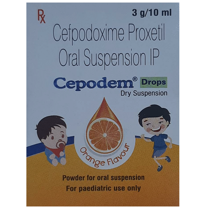 Cepodem Drops Dry Suspension Orange    Cefpodoxime Proxetil 25mg