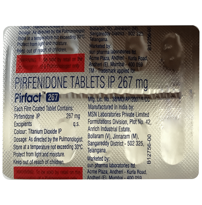Pirfact 267 Tablet    Pirfenidone 267mg