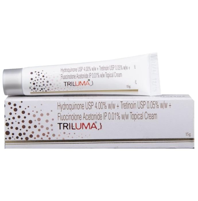 Triluma Cream    Hydroquinone 4% w/w + Tretinoin 0.05% w/w + Fluocinolone acetonide 0.01% w/w