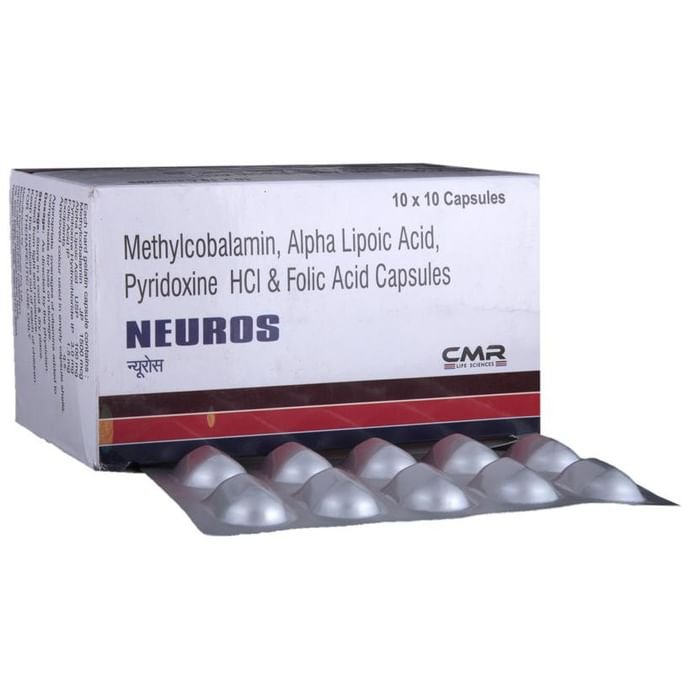 Neuros Capsule    Methylcobalamin 1500mcg + Alpha Lipoic Acid 100mg + Vitamin B6 Pyridoxine 3.0mg + 