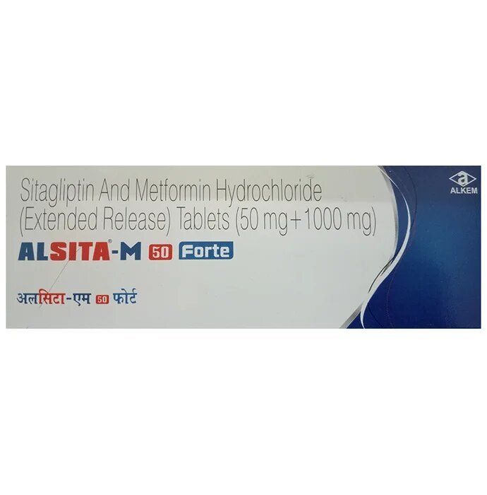 Alsita-M 50 Forte Tablet ER Sitagliptin 50mg + Metformin 1000mg