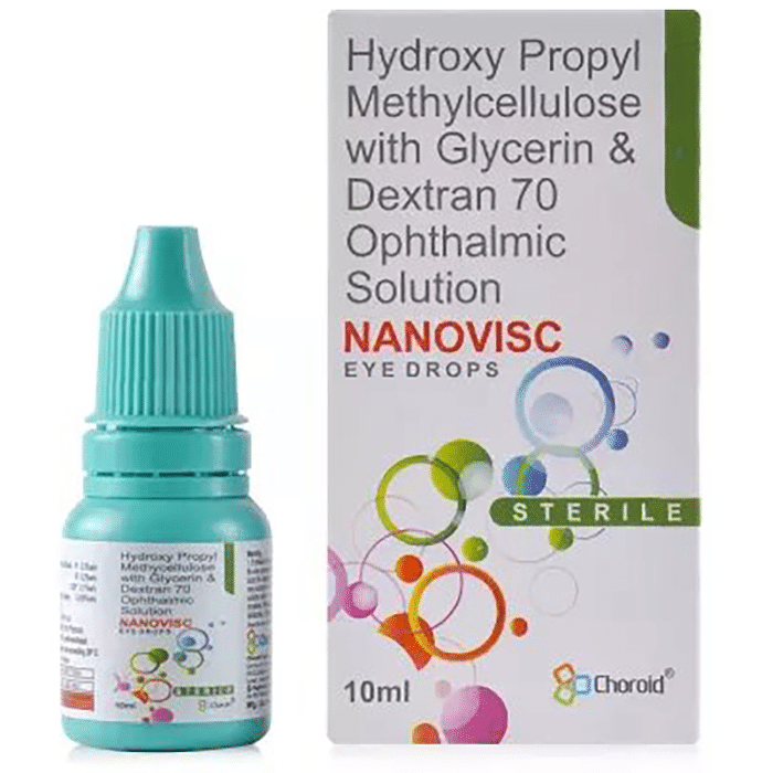 Nanovisc Eye Drop    Hydroxypropylmethylcellulose 0.3% w/v + Glycerin 0.2% w/v + Dextran 70 0.1% w/v