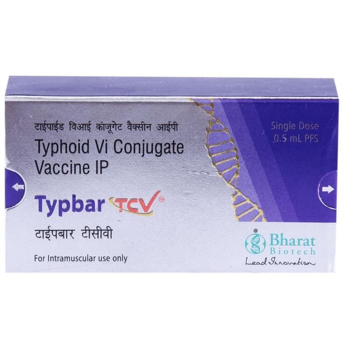 Typbar TCV Vaccine    Purified Vi Polysaccharide Typhoid Vaccine 25mcg