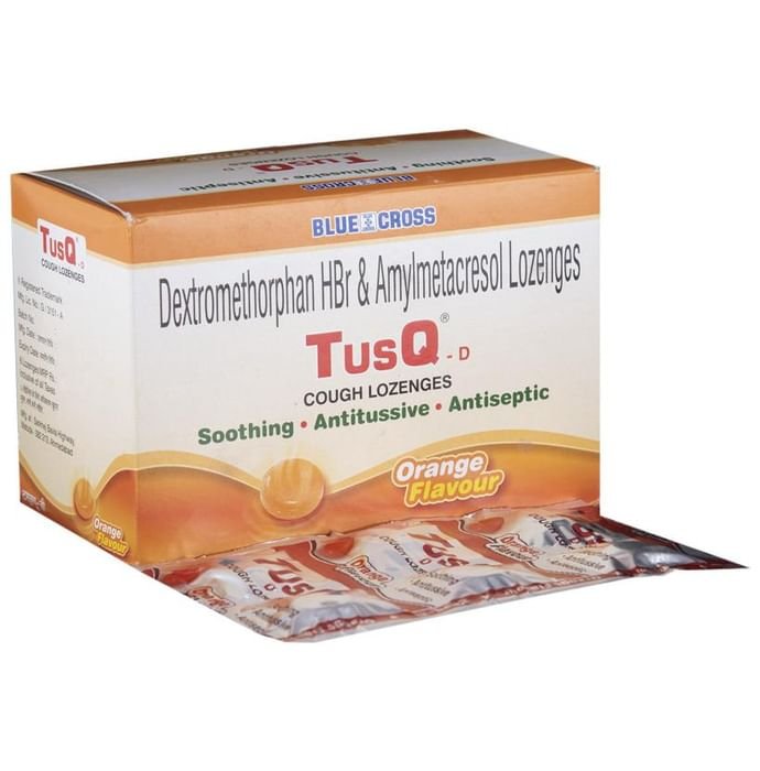 Tusq-D Cough Lozenges Orange    Amylmetacresol 0.6mg + Dextromethorphan Hydrobromide 5mg