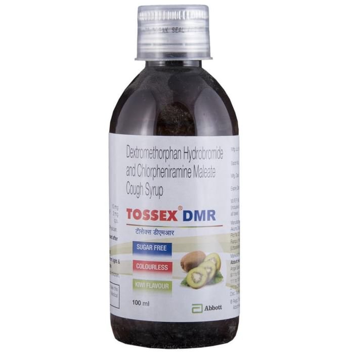 Tossex DMR Syrup Kiwi Sugar Free    Chlorpheniramine Maleate 2mg + Dextromethorphan Hydrobromide 10m