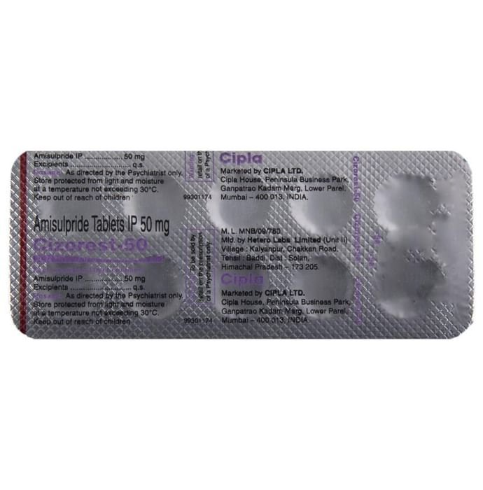 Cizorest 50 Tablet    Amisulpride 50mg