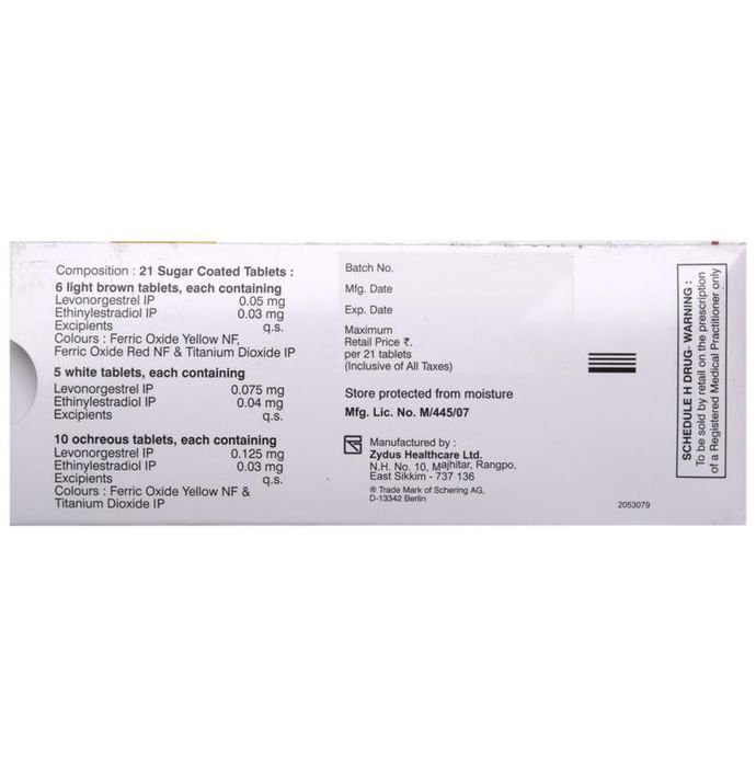 Triquilar Kit    Ethinyl Estradiol 0.03mg + Levonorgestrel 0.05mg