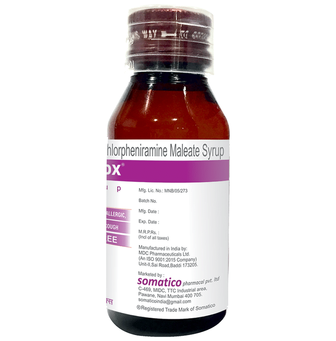 Cozin Dx Syrup    Chlorpheniramine Maleate 2mg + Dextromethorphan Hydrobromide 10mg