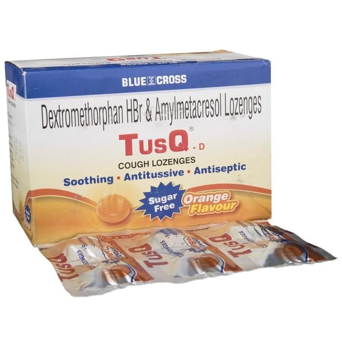 Tusq-D Cough Lozenges Sugar Free    Amylmetacresol 0.6mg + Dextromethorphan Hydrobromide 5mg