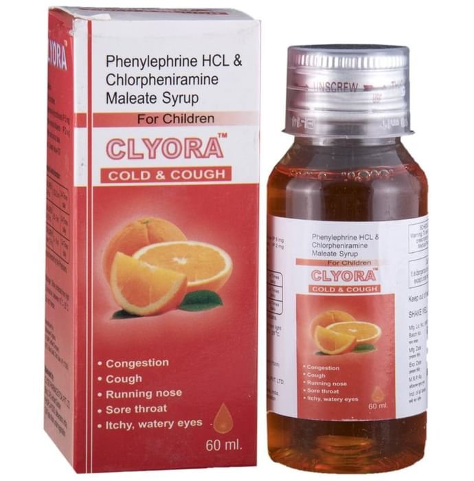 Clyora Syrup    Chlorpheniramine Maleate 2mg/5ml + Phenylephrine 5mg/gm