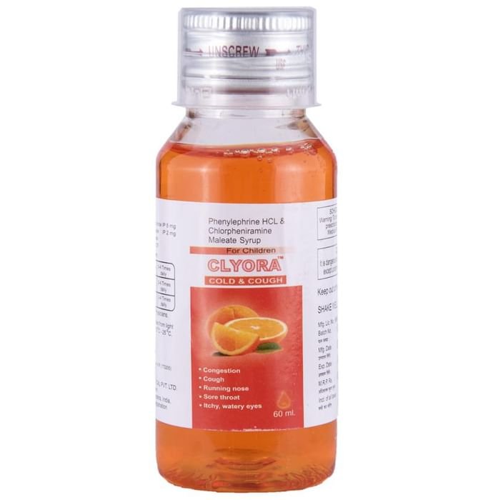 Clyora Syrup    Chlorpheniramine Maleate 2mg/5ml + Phenylephrine 5mg/gm