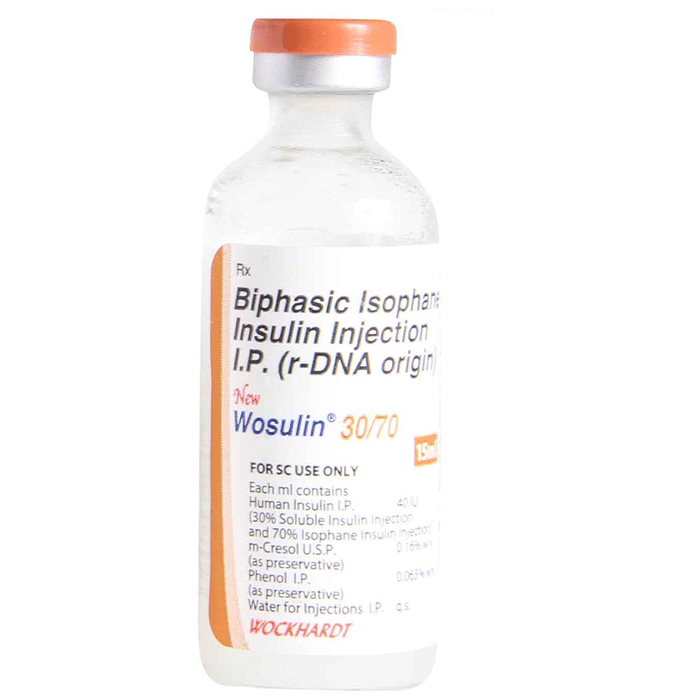 New Wosulin 30/70 Injection    Insulin Isophane/NPH 70% + Human Insulin/Soluble Insulin 30%