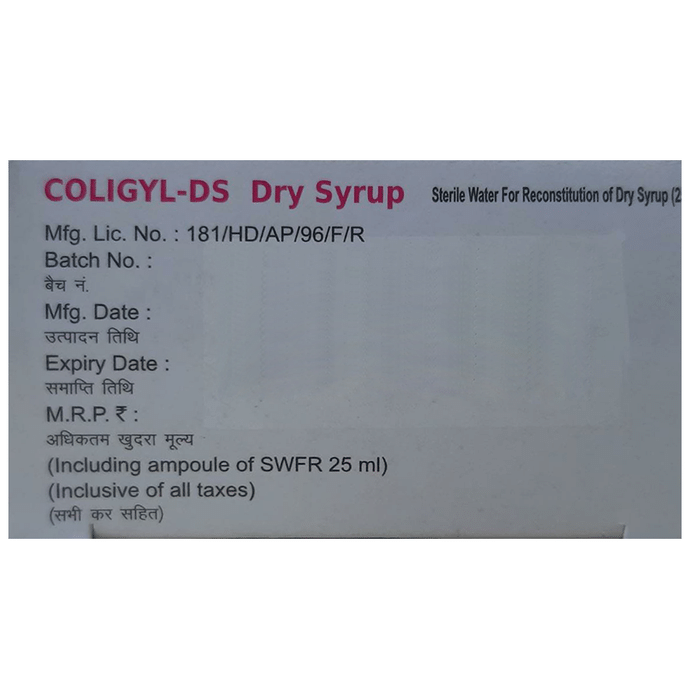 Coligyl DS Suspension    Colistin Sulphate 25mg/5ml